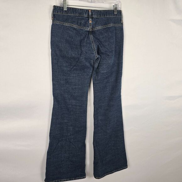 Levi's Jeans Junior's 7 Blue Super Low Button Fly Flare Medium Wash - Picture 15 of 16